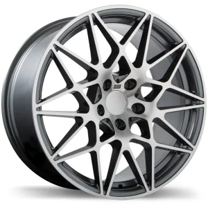 Replika – R208 – Gunmetal – 18″x8.5″ 35mm – All weather Wheels – R208-1885-12MG+35C726